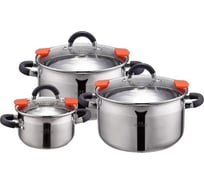 Набор посуды Bella Cucina 6 предметов, 1.9 л, 2.6 л, 3.6 л 2103-BC