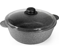 Жаровня литая с антипригарным покрытием и крышкой VARI Pietra диам. 28 см GR89126/12