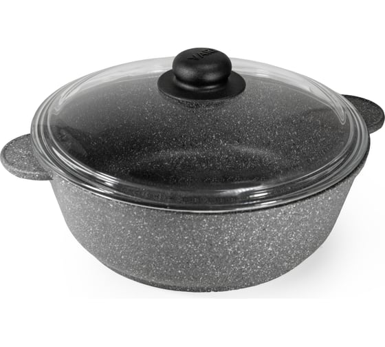 Жаровня литая с антипригарным покрытием и крышкой VARI Pietra диам. 28 см GR89126/12 1