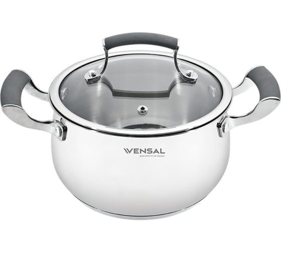 Кастрюля из нержавеющей стали VENSAL Nouvel accord 6.1 л, 24 см, с крышкой VS1518