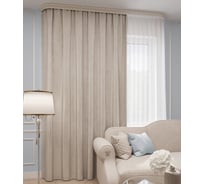 Комплект портьер LEGRAND Матрица 200x270 см с подхватами бежевый по 2 шт 58087606
