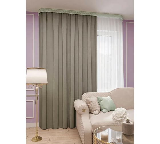 Комплект портьер LEGRAND Канвас 200x270 см трюфель по 2 шт 58088334