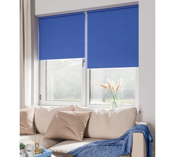 Мини-ролета LEGRAND Блэкаут 38x175 см синий 58069916