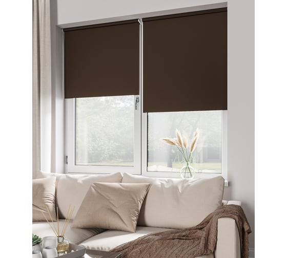 Мини-ролета LEGRAND Блэкаут 72.5x175 см шоколад 58078952