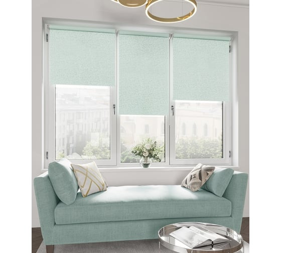 Мини-ролета LEGRAND Блэкаут Кристалл 72.5x175 см мятный 58078895