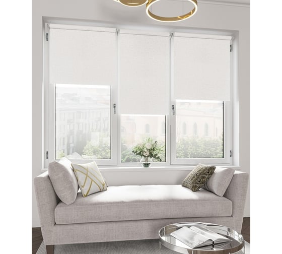 Мини-ролета LEGRAND Блэкаут Кристалл 98x175 см белый 58078844