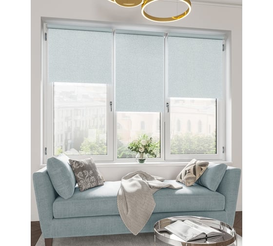 Мини-ролета LEGRAND Блэкаут Кристалл 98x175 см голубой 58069212