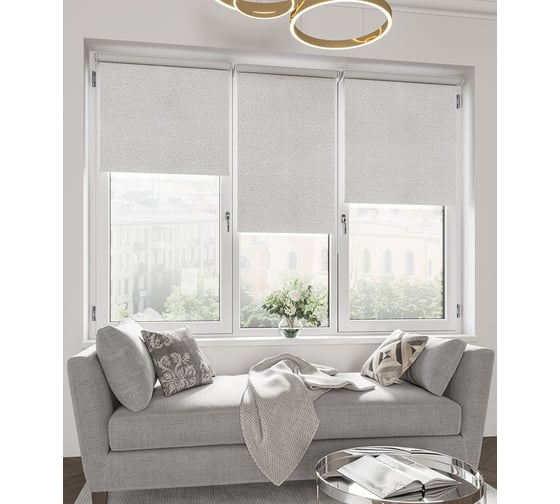 Мини-ролета LEGRAND Блэкаут Кристалл 120x175 см серый 58078763