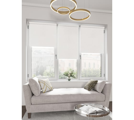 Мини-ролета LEGRAND Блэкаут Кристалл 38x175 см белый 58078834
