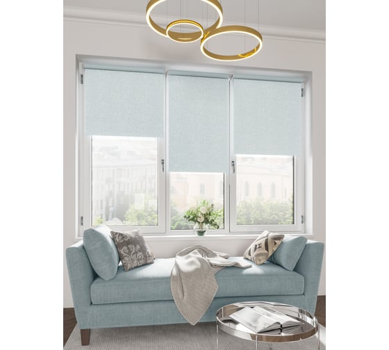Мини-ролета LEGRAND Блэкаут Кристалл 42.5x175 см голубой 58069203