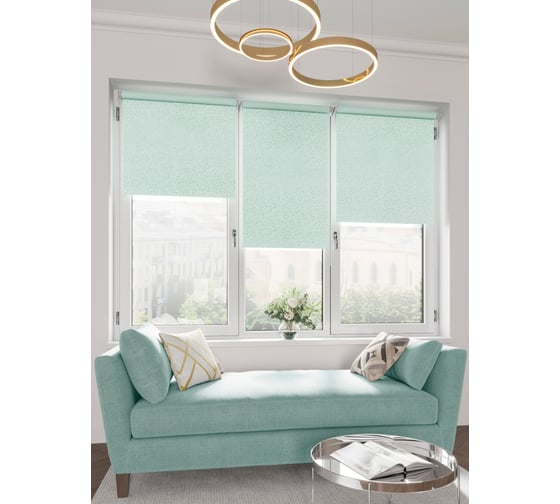 Мини-ролета LEGRAND Блэкаут Кристалл 42.5x175 см мятный 58078887