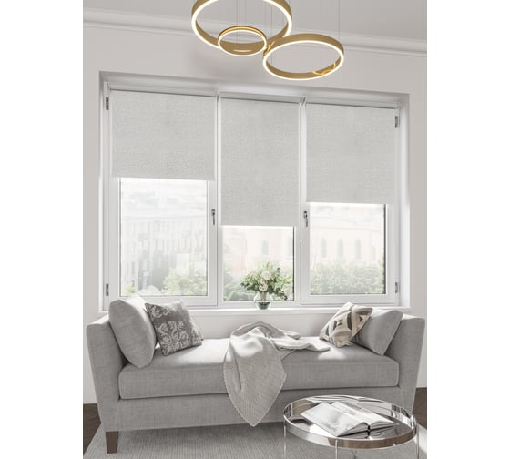 Мини-ролета LEGRAND Блэкаут Кристалл 47x175 см серый 58078752