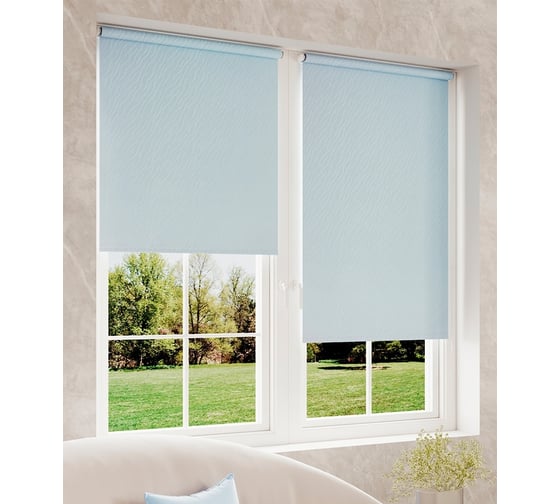 Мини-ролета LEGRAND Бриз 38x175 см голубой 58068822