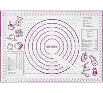 Набор 2 предмета BRADEX коврик 66x46 см, нож, силикон, пластик, фиолетовый TK 0552