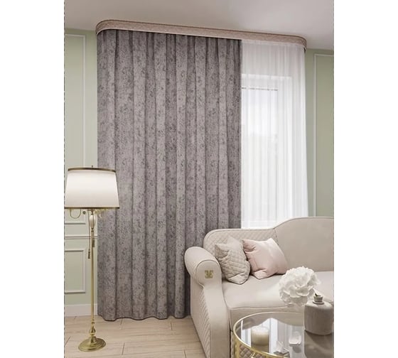 Портьера LEGRAND Карара 150 на 280, пепел розы ГП 58094729 1