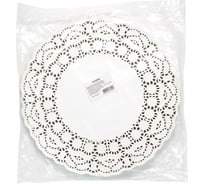 Ажурная бумажная салфетка AVIORA круглая, 32 см, 250 шт/уп 104-062