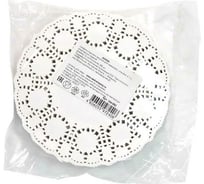 Ажурная бумажная салфетка AVIORA круглая, 12 см, 250 шт/уп 104-052