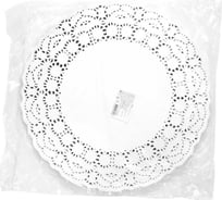 Ажурная бумажная салфетка AVIORA круглая, 38 см, 250 шт/уп 104-065