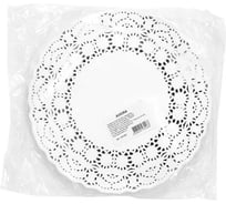 Ажурная бумажная салфетка AVIORA круглая, 24 см, 250 шт/уп 104-058