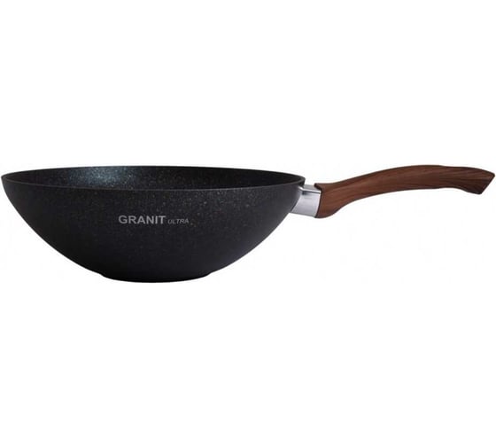 Сковорода-Wok Kukmara Granit Ultra Blue классическая 300/100 мм с ручкой, антипригарное покрытие свкгг300а 1