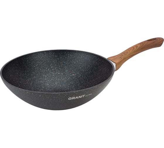 Сковорода-Wok Kukmara Granit Ultra Blue классическая 280/95 мм с ручкой, антипригарное покрытие свкгг280а
