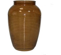 Ваза Никольский завод светотехнического стекла Луиза 2 высота 24 см коньяк 067001