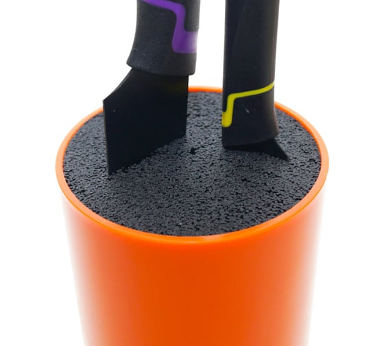 Универсальная подставка для ножей Guppy 11x18 см оранжевая 8455833