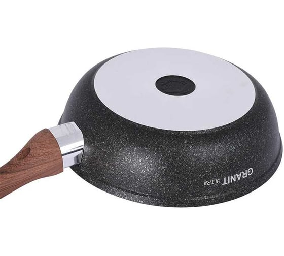 Сковорода Kukmara Granit ultra original 240 мм со съемной ручкой, стеклянной крышкой, антипригарное покрытие сго243а