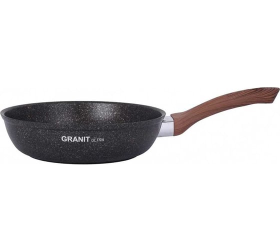 Сковорода Kukmara Granit ultra original 260 мм с ручкой, стеклянной крышкой, антипригарное покрытие сго261а