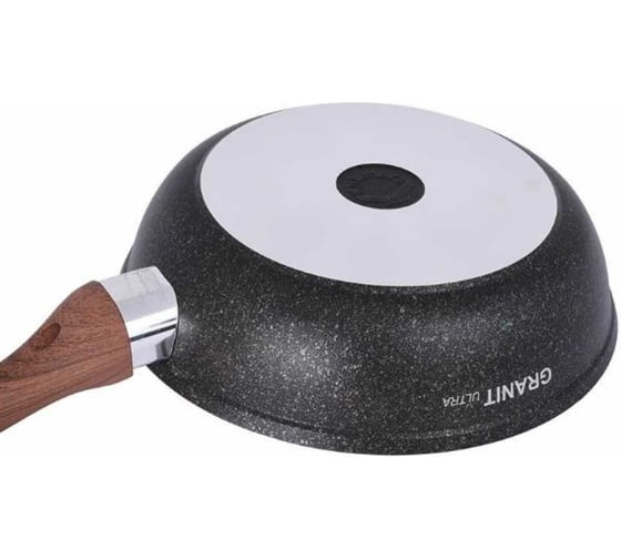 Сковорода Kukmara Granit ultra original 240 мм с ручкой, стеклянной крышкой, антипригарное покрытие сго241а