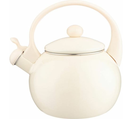 Эмалированный чайник AGNESS DELUXE со свистком с эффектом металлик молочный 2,2 л 14x22 см 901-072 1