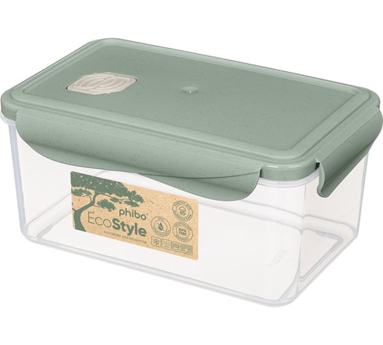 Контейнер Phibo для холодильника и микроволновой печи с клапаном Eco Style 1,6л 433121536 1