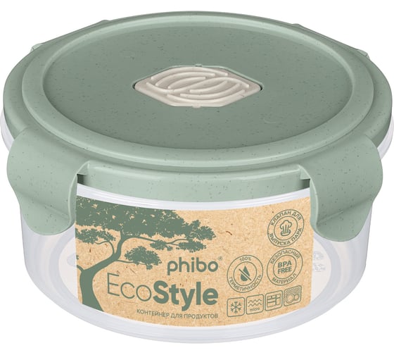Контейнер Phibo для холодильника и микроволновой печи с клапаном Eco Style 0,55л 433121836