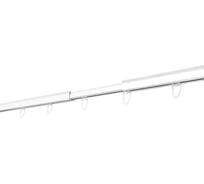 Раздвижной алюминиевый карниз LEGRAND 1.6 - 2.2 м однорядный белый 58091488