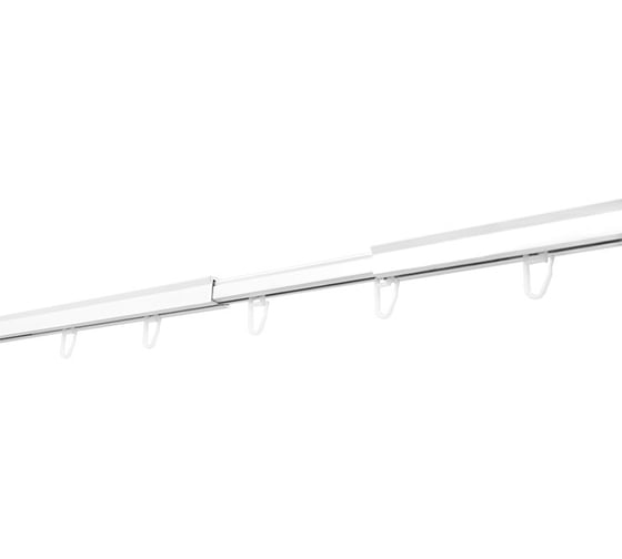 Раздвижной алюминиевый карниз LEGRAND 2.1 - 3.0 м однорядный белый 58091489