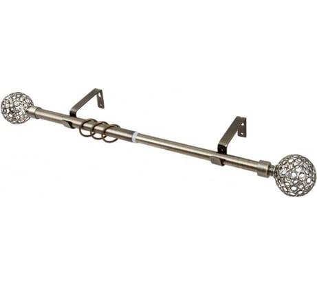 Раздвижной кованый карниз LEGRAND диаметр 16/19 мм 1.6 - 3.0 м однорядный ажур термоупаковка антик-золото 58066137