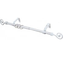 Раздвижной кованый карниз LEGRAND диаметр 16/19 мм 1.6 - 3.0 м однорядный лукка термоупаковка белое-золото 58067747