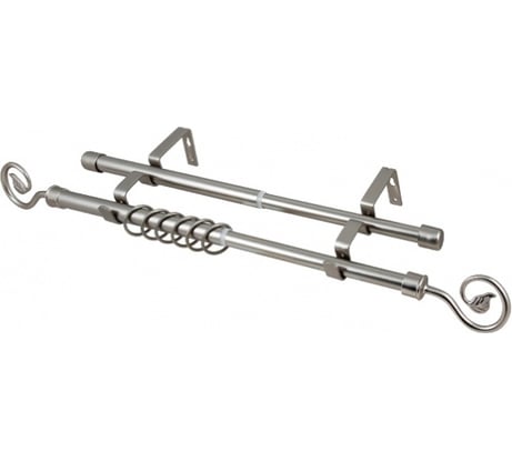 Раздвижной кованый карниз LEGRAND диаметр 16/19 мм 1.6 - 3.0 м двухрядный лукка термоупаковка серебро-матовый 58067749