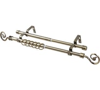 Раздвижной кованый карниз LEGRAND диаметр 16/19 мм 1.6 - 3.0 м двухрядный лукка термоупаковка антик-золото 58067748