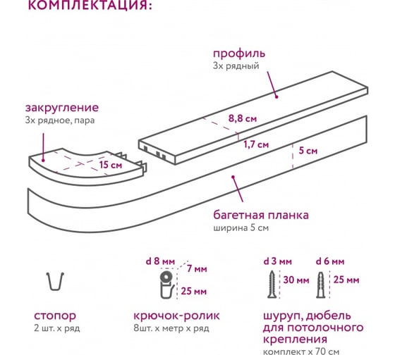 Бленда LEGRAND Греция 5 см вишня 4 м термоупаковка 58089654