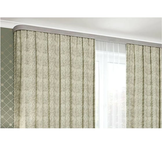 Карниз LEGRAND Галант 7 см с поворотами 3.0 м дуб оксфорд 58064897