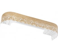 Карниз LEGRAND Листея с фигурным багетом с поворотами 2.4 м трехрядный светлый дуб 58081462