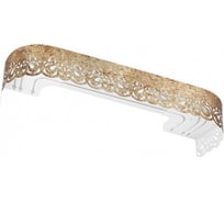 Карниз LEGRAND Листея с фигурным багетом с поворотами 2.0 м трехрядный медь 58081449