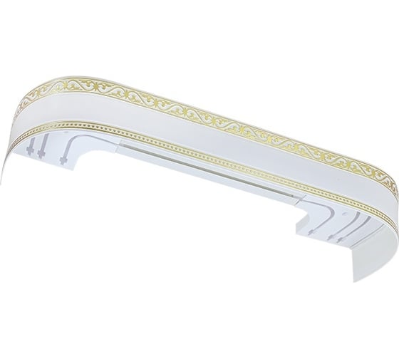 Карниз LEGRAND Монарх с поворотами 2.4 м белый глянец 48069564 1