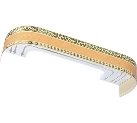Карниз LEGRAND Монарх с поворотами 2.4 м ясный дуб 48069566 1