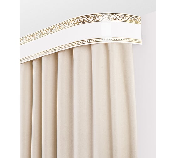 Карниз LEGRAND Монарх с поворотами 3.0 м белый глянец 48069576