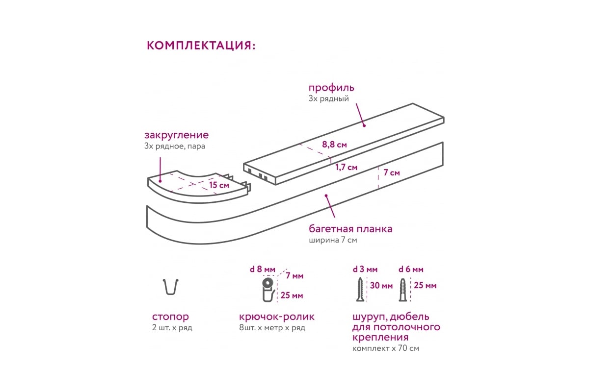 Карниз монарх с поворотами