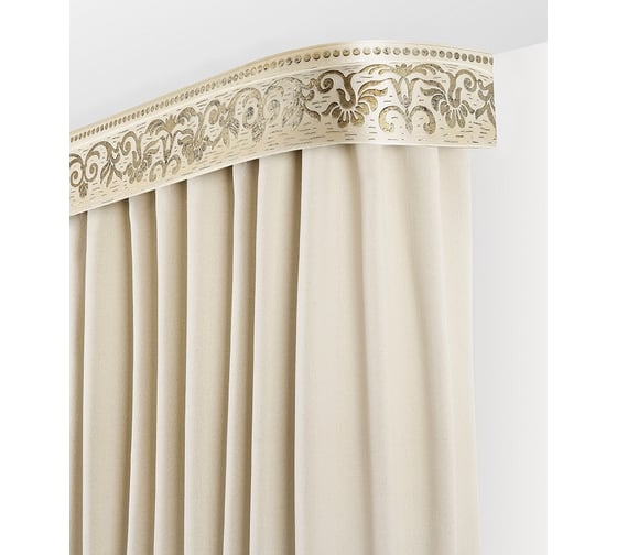 Карниз LEGRAND Оливия с поворотами 3.0 м золото 58063617