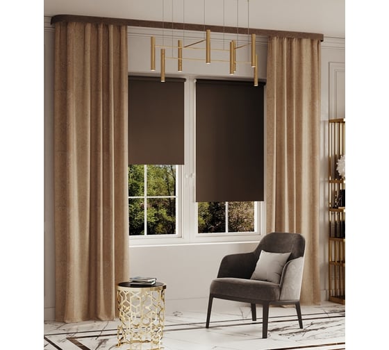 Карниз LEGRAND Стоун 7 см с поворотами 2.0 м двухрядный кварц-венге 58101277