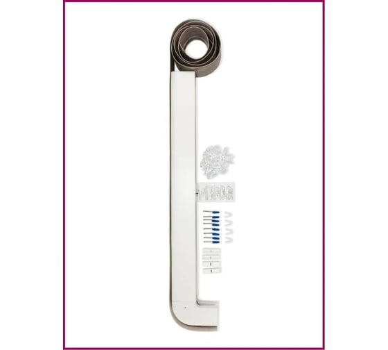 Карниз LEGRAND Элиза 7 см с поворотами составной 2.4 м двухрядный айвори 58096707